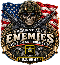 Against All Enemies Vinyl Sticker (Matte) - Army