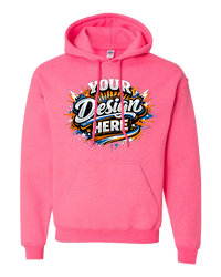 Gildan G185 Heavy Blend Hooded Sweatshirt (Safety Pink)