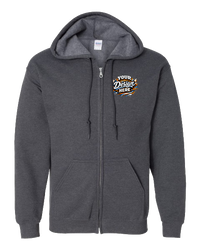 Gildan G186 Heavy Blend Full-Zip Hooded Sweatshirt (Dark Heather)