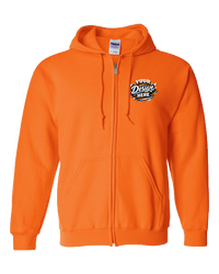 Gildan G186 Heavy Blend Full-Zip Hooded Sweatshirt (Safety Orange)